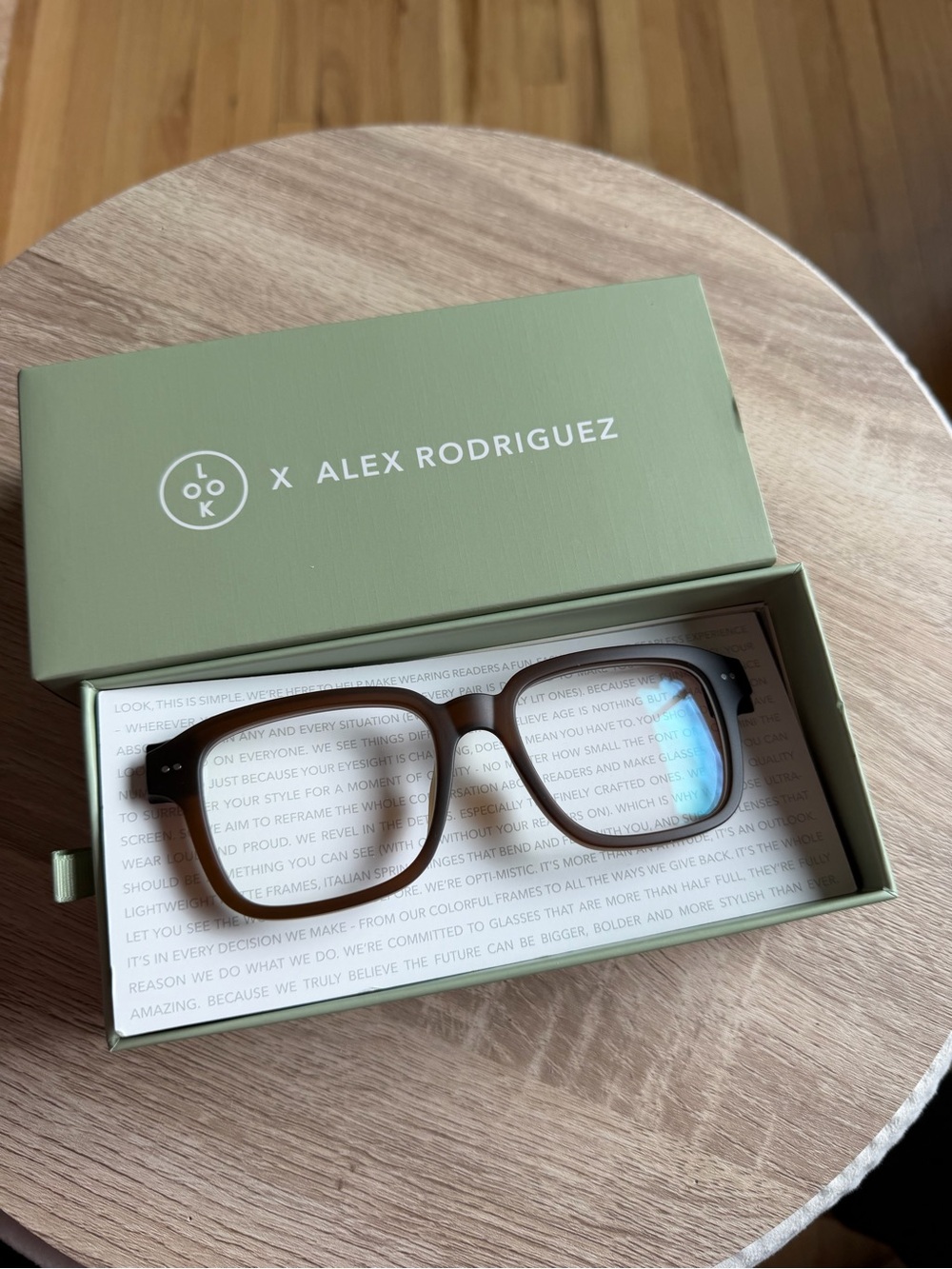 Men's Brown Rectangle Glasses